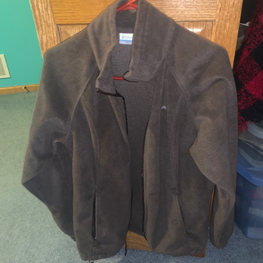 women’s brown fleece zip up columbia